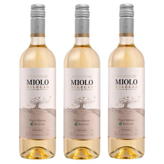 Imagem de Kit 03 Un. Vinho Miolo Seleção Pinot Grigio e Riesling 750ml