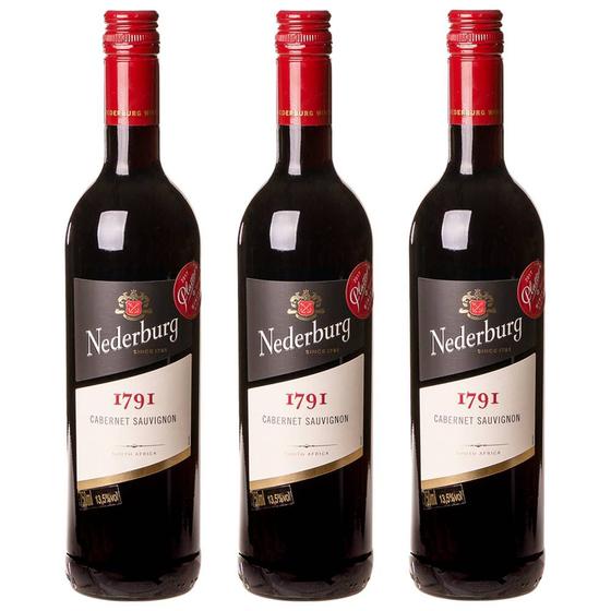 Imagem de Kit 03 Unidad. Vinho Nederburg 1791 Cabernet Sauvignon 750ml