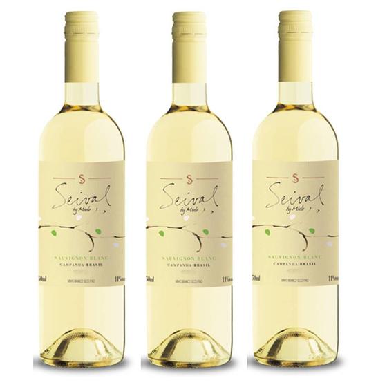 Imagem de Kit 03 Unidades Vinho Miolo Seival Sauvignon Blanc 750ml