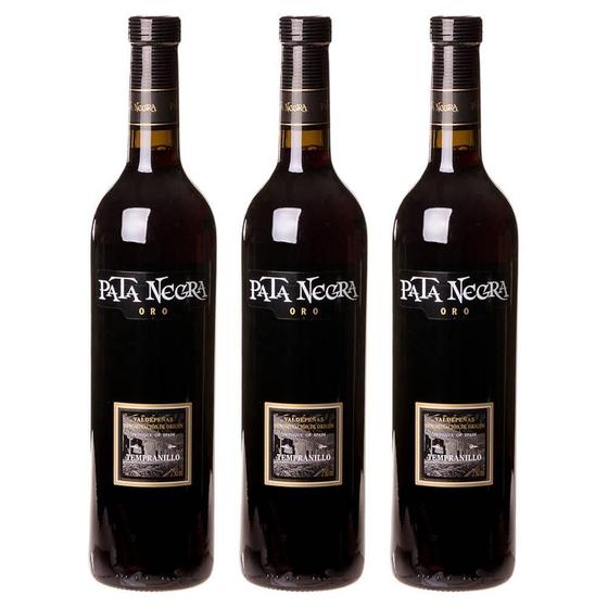 Imagem de Kit 03 Unidades Vinho Pata Negra Oro Tempranillo 750Ml
