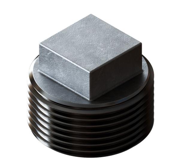 Imagem de Kit 03x bujão cabeca quadrada inox 304 150 bsp 3/4''