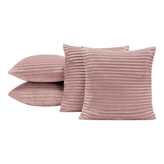 Imagem de Kit 04 Almofadas Cheias Velvet Bariloche 45cm x 45cm - Rose