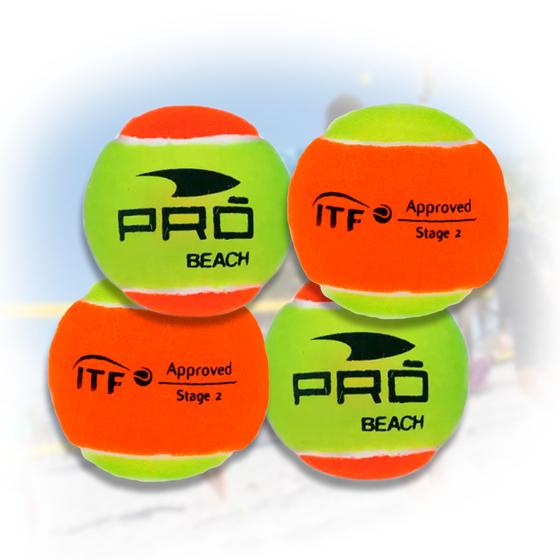 Imagem de Kit 04 bolinhas bola beach tennis profissional 