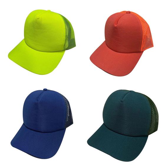 Kit 04 boné liso atacado varejo personalize sua empresa logotipo ...