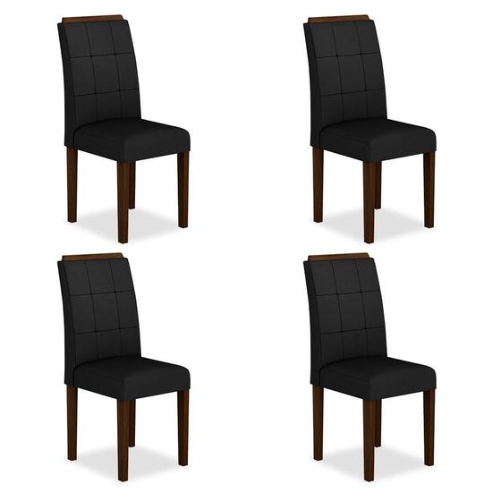 Kit 04 Cadeiras Vitória Wood Imbuia/ Preto - Moveis Arapongas é boa?