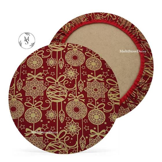 Imagem de KIT 04 Capa de Sousplat Estrela Nude Natal - 35 cm - Várias Cores e Estampas - Supla Jogo Americano