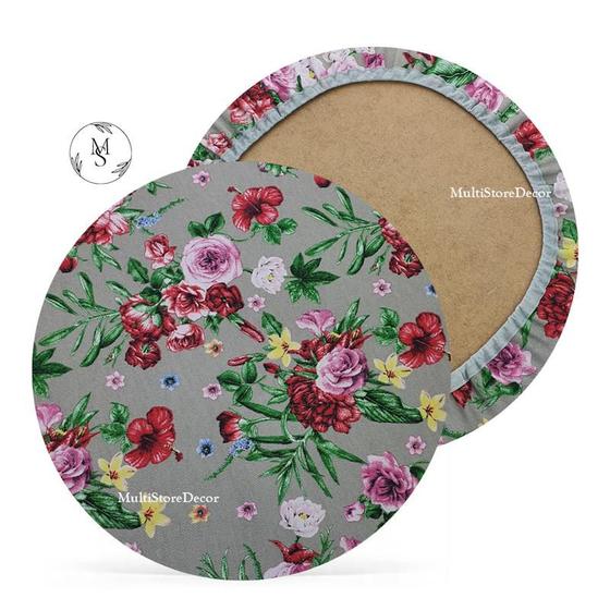 Imagem de KIT 04 Capa de Sousplat Floral Marinho - 35 cm - Várias Cores e Estampas - Supla Jogo Americano