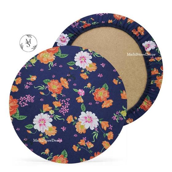 Imagem de KIT 04 Capa de Sousplat Floral Rose Nude - 35 cm - Várias Cores e Estampas - Supla Jogo Americano