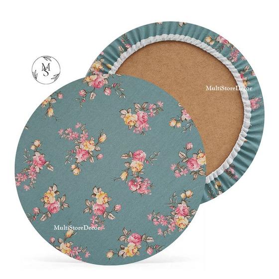 Imagem de KIT 04 Capa de Sousplat Floral Tiffany Pequeno - 35 cm - Várias Cores e Estampas - Supla Jogo Americano