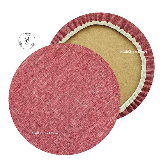 Imagem de KIT 04 Capa de Sousplat Mellange Rosa Cha - 35 cm - Várias Cores e Estampas - Supla Jogo Americano