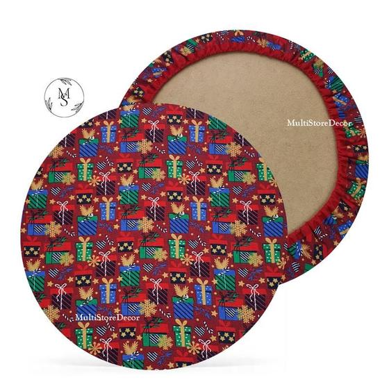 Imagem de KIT 04 Capa de Sousplat Presente - 35 cm - Várias Cores e Estampas - Supla Jogo Americano