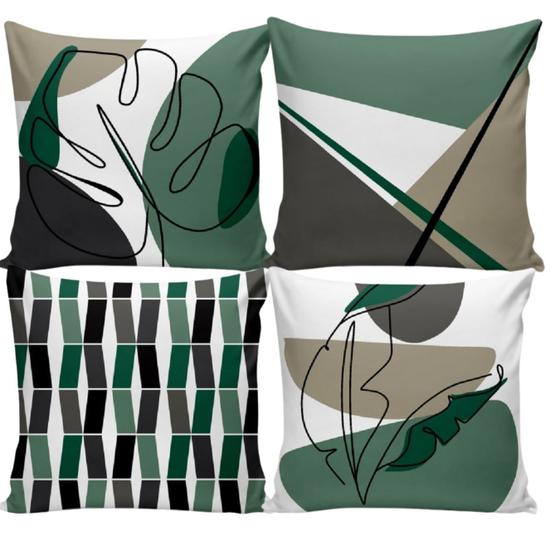Kit 04 Capas de Almofadas Decorativas Estampadas Para Sofá Menor preço em Kit 04 Capas de Almofadas Decorativas Estampadas Para Sofá