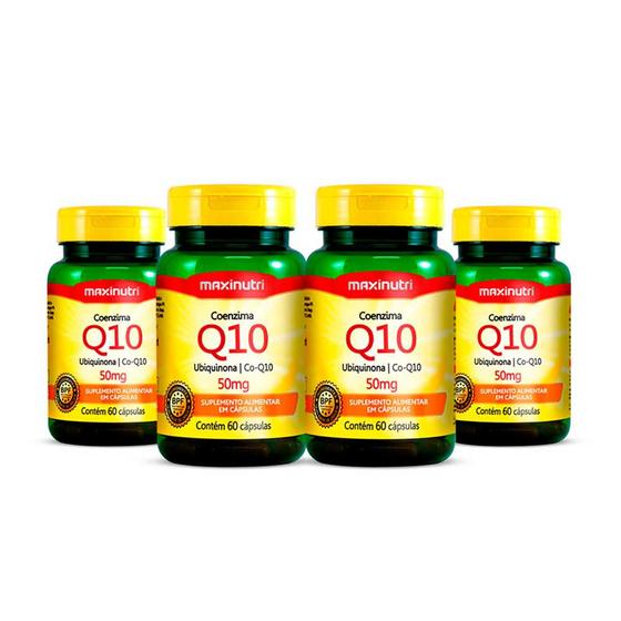 Kit 04 Coenzima Q10 50mg com 60 Capsulas Maxinutri - Coenzima Q10 ...