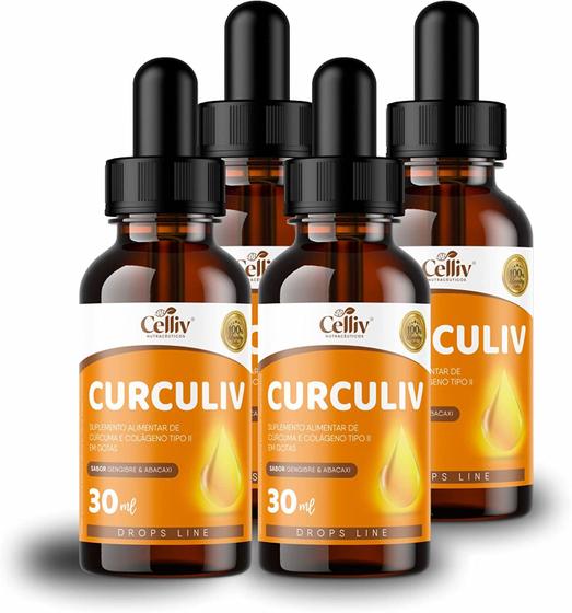 Imagem de Kit 04 Curc em Gotas Curculiv 30ml Celliv