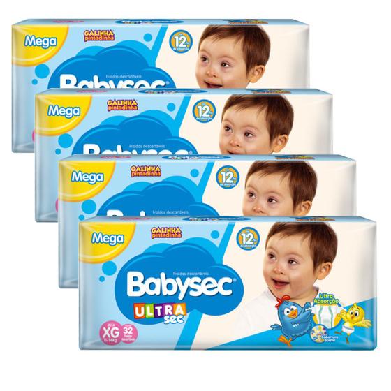 Kit 04 FRALDAS BABYSEC GALINHA PINTADINHA ULTRASEC-XG-128 UNIDS é boa?