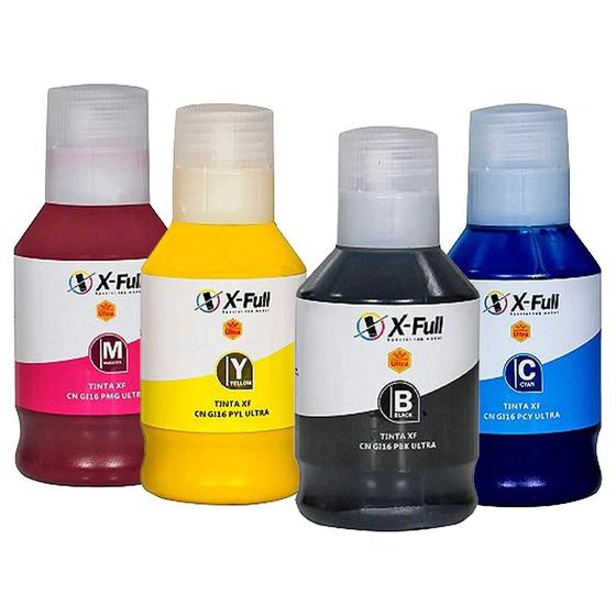 Imagem de Kit 04 Frascos de tintas compatíveis Canon Maxify GI-16 Para GX6010, GX7010 e GX5010