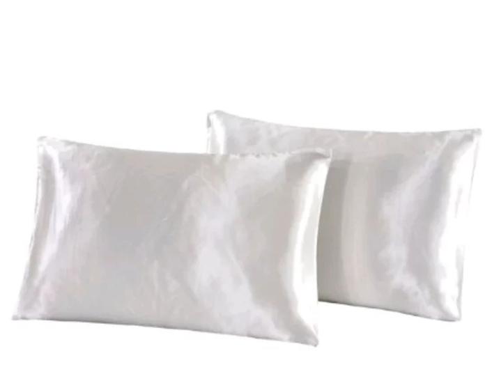 Imagem de Kit 04 Fronhas De Cetim (02 Pares) Anti Frizz Macio 50cm x 70cm Com Zíper