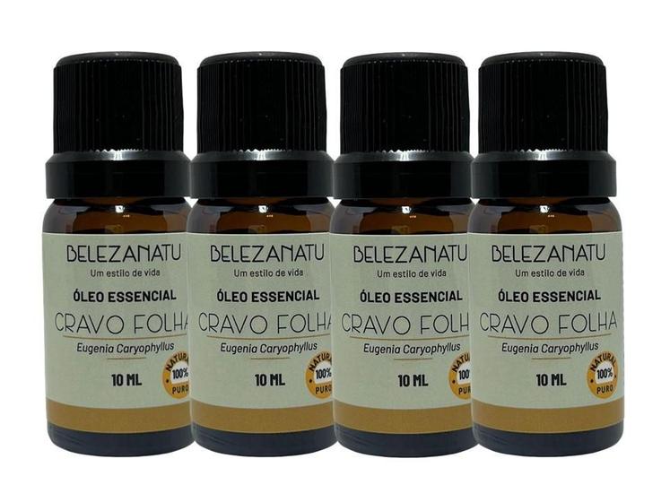 Imagem de Kit 04 Óleos Essenciais Belezanatu Cravo Folhas 10Ml