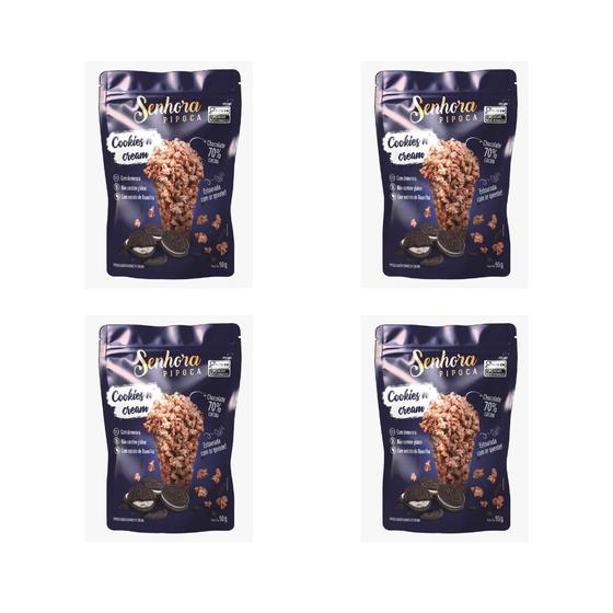 Imagem de Kit 04 Pipocas de Cookies and Cream 90 g