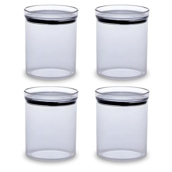 Imagem de Kit 04 Potes Hermético Redondo Lumini Empilhável 1000ml