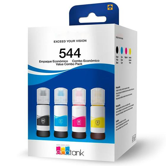 Imagem de Kit 04 refil de tinta T544 para impressora L3150