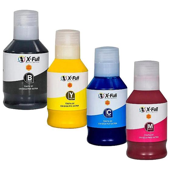 Imagem de Kit 04 Refil de Tintas Compatível Canon GI-16 Para GX6010, GX7010 e GX5010