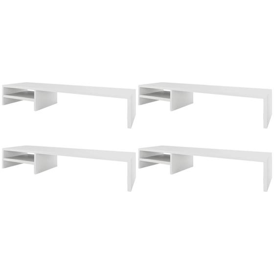 Imagem de Kit 04 Suportes Para Monitor Stand Home Office Lap 90 cm L03 Branco - Lyam