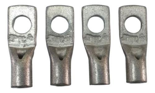 Imagem de Kit 04 Terminal De Compressão Cobre Est 6mmÂ² Furo 4mm