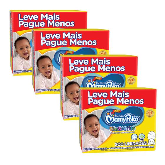 Kit 04 Toalhas Umedecidas MamyPoko Dia&Noite Toque Suave - 800 Unidades Menor preço em Kit 04 Toalhas Umedecidas MamyPoko Dia&Noite Toque Suave - 800 Unidades