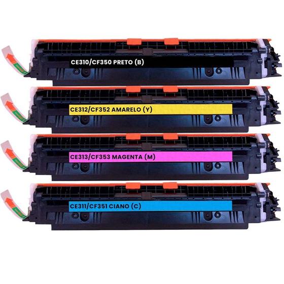 Imagem de Kit 04 Toner Compatível 130A/126A (CE310/CF350) M175a