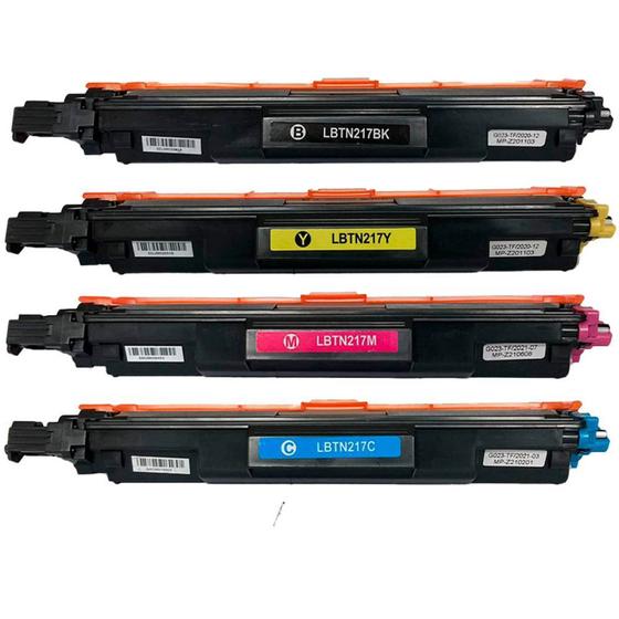 Imagem de Kit 04 TONER TN-217 TN217  MFC-L3750CDW HLL3210CW DCP-L3551CDW