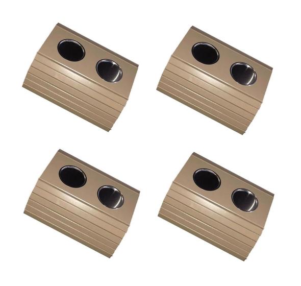 Imagem de Kit 04un Esteiras Para Braço De Sofá Com Porta Copos Alumínio Fend