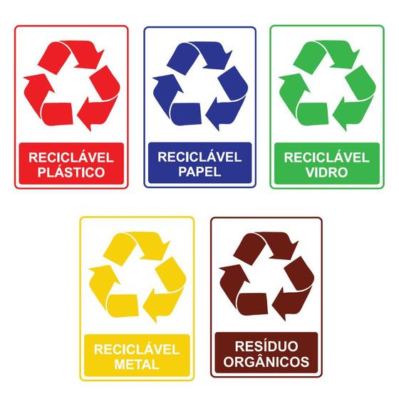 Kit 05 adesivos 16x12 de vinil para lixeira (plastico, papel, vidro, metal e organicos) é ruim? Kit 05 adesivos 16x12 de vinil para lixeira (plastico, papel, vidro, metal e organicos) é boa?