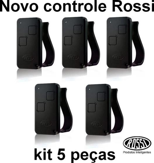 Imagem de Kit 05 Controles Remoto Para Portão Eletrônico Rossi 433 Mhz Hcs