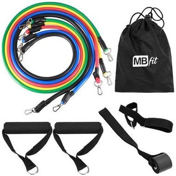 Imagem de Kit 05 Elásticos Extensor Tube Exercício Funcional Academia