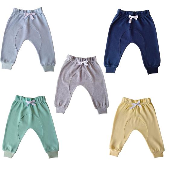 Imagem de Kit 05 Peças - Calça Saruel P - M - G - 1 - 2 - 3 Anos Infantil e Bebê Suedine Algodão Culote Mijão