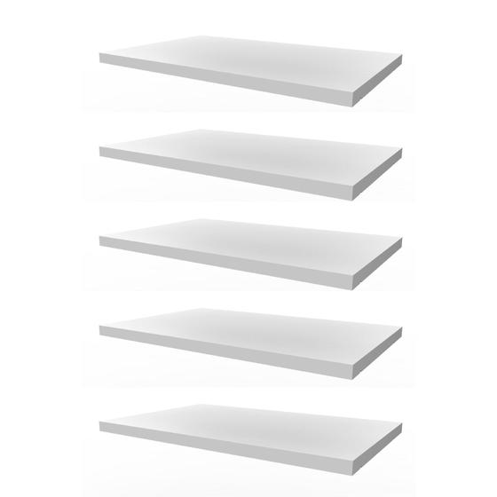 Kit 05 Prateleiras 40cm Branco Nichos Sala Quarto Banheiro Cozinhas Menor preço em Kit 05 Prateleiras 40cm Branco Nichos Sala Quarto Banheiro Cozinhas