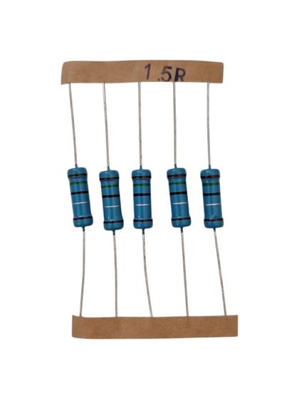 Imagem de Kit 05 resistor de precisão 1.5r 1r5 1% 3w