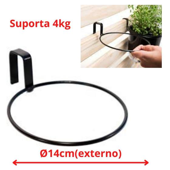 Imagem de kit 05 Suporte Anel Raiz 14 cm Treliça Para Vaso de Flor Planta horta vertical Auto Irrigável