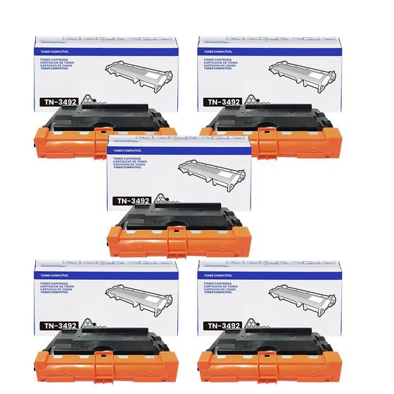 Imagem de Kit 05 toner TN3492 compatível para impressora brother HLL6402DW, HL6402, MFCL6902DWT, MFCL6902