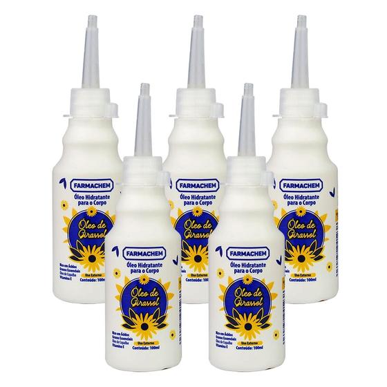 Imagem de KIT 05 UNIDADES - Óleo de Girassol (FARMACHEM) - Frasco com 100 ml