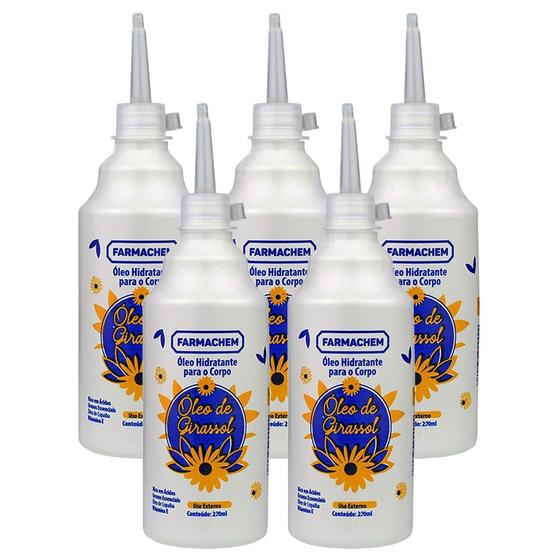 Imagem de KIT 05 UNIDADES - Óleo de Girassol (FARMACHEM) - Frasco com 200 ml