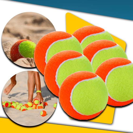 Imagem de Kit 06 bolinhas bola beach tennis profissional 