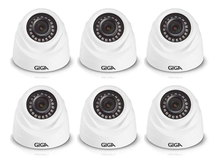 Kit 06 Câmera Dome Orion Gs0270 Full Hd 1080p Ir 20m Giga Câmera de