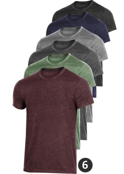 Kit 06 Camisetas Camisa Masculina Slim Fit Lisa Basic Basica Menor preço em Kit 06 Camisetas Camisa Masculina Slim Fit Lisa Basic Basica