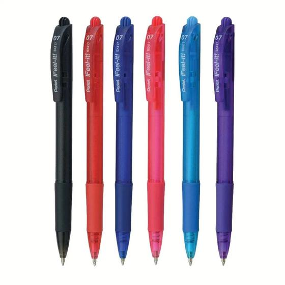 Imagem de Kit 06 Caneta Esferografica Ifeel-IT 0.7mm Retrátil Pentel