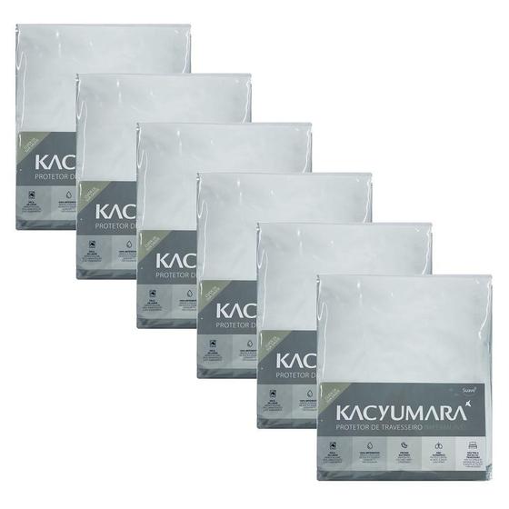 Imagem de Kit 06 Capas Protetor Travesseiro Impermeável 100% Algodão