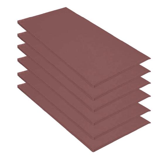 Imagem de Kit 06 Colchonete Slim 95x59cm Solteiro Para Ginástica Academia Escola Suede Rose Gold - Ahazzo Móveis