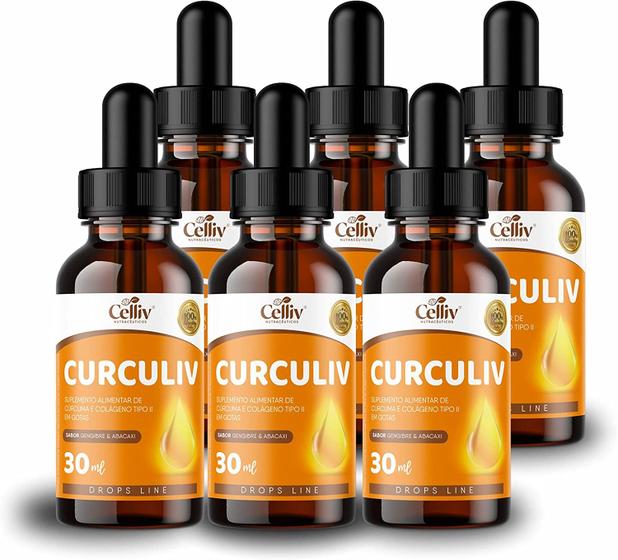 Imagem de Kit 06 - Curc em Gotas Curculiv 30ml Celliv