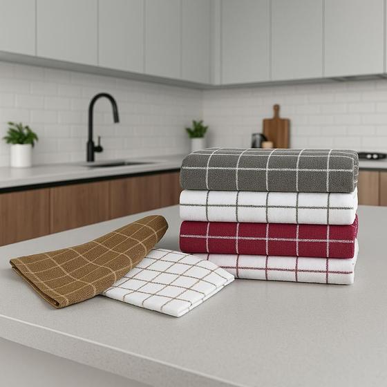 Kit 06 Panos De Prato Atoalhado Chef Teka Premium Imagem de Kit 06 Panos De Prato Atoalhado Chef Teka Premium
